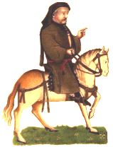 Chaucer on a horse
